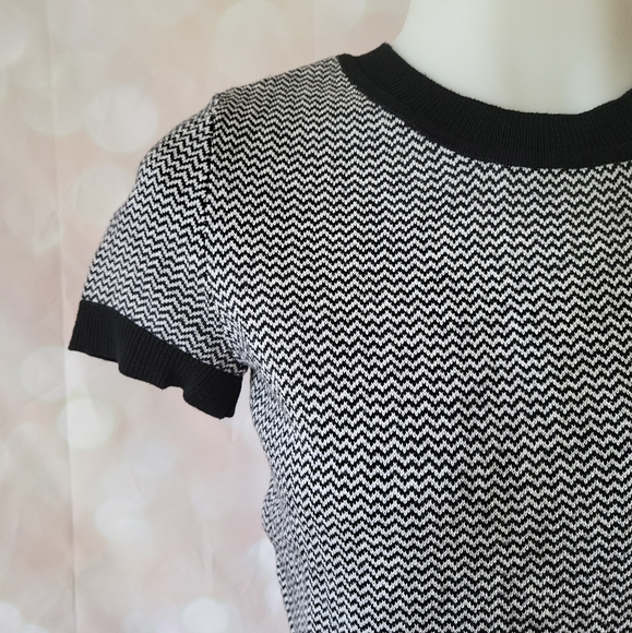 Maison Jules Ribbed Ringer Short Sleeve Sweater - Picture 4 of 14